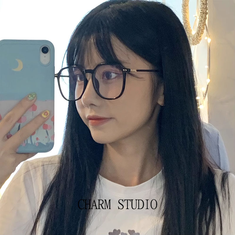 韩版黑框眼镜女素颜神器防蓝光近视眼镜框可配度数大脸显瘦平光镜,ZIPPO/瑞士军刀/眼镜,眼镜架,淘宝优惠券,粉丝福利购,淘宝优惠卷