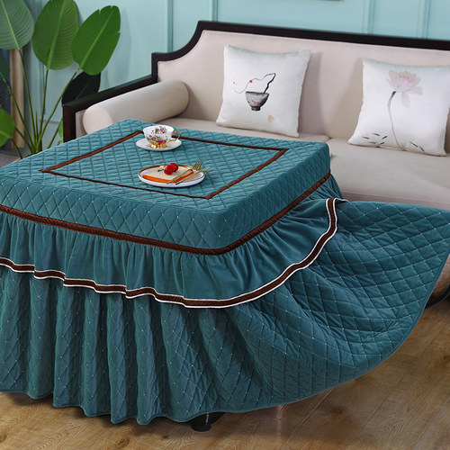 烤火桌子罩正方形烤火罩麻将罩子电炉电取暖炉桌布罩