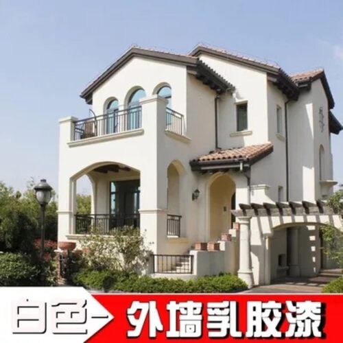 外墙白色系水性涂料乳胶漆哑光水性漆防水净味自刷覆盖门漆