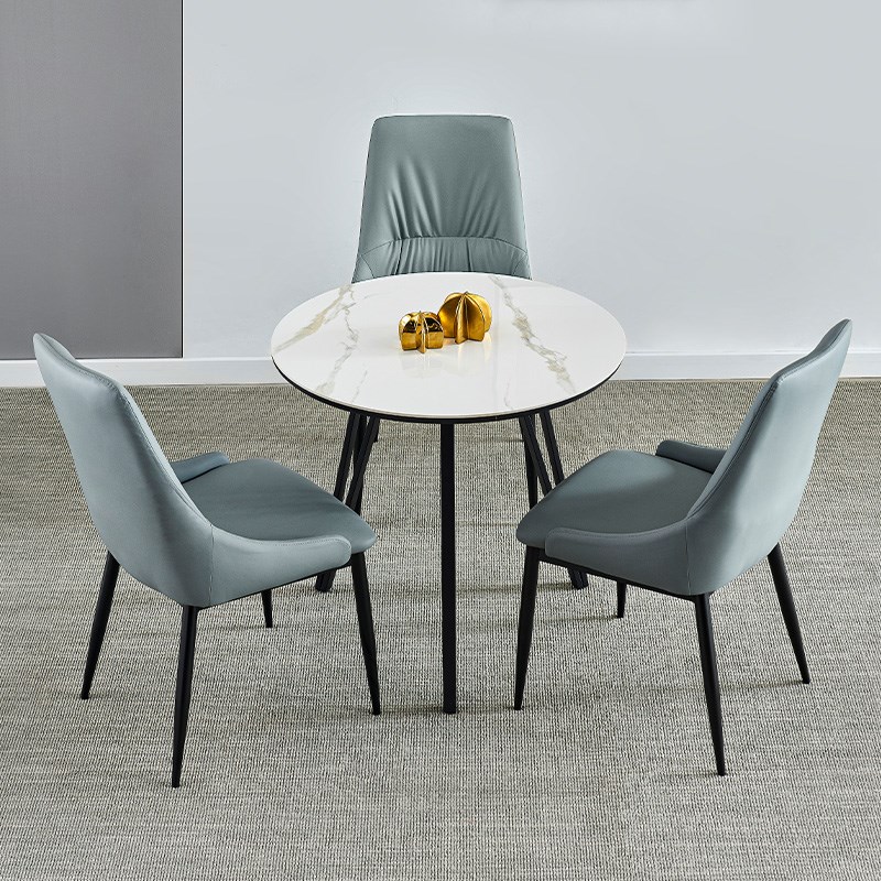 接待桌椅谈判洽谈桌商务用店面会客桌椅办公室休闲岩板小圆桌