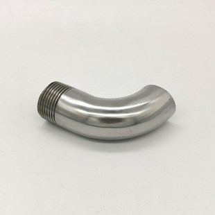 焊接单丝弯头9度镜面抛光卫生级外丝单边焊弯管接头寸