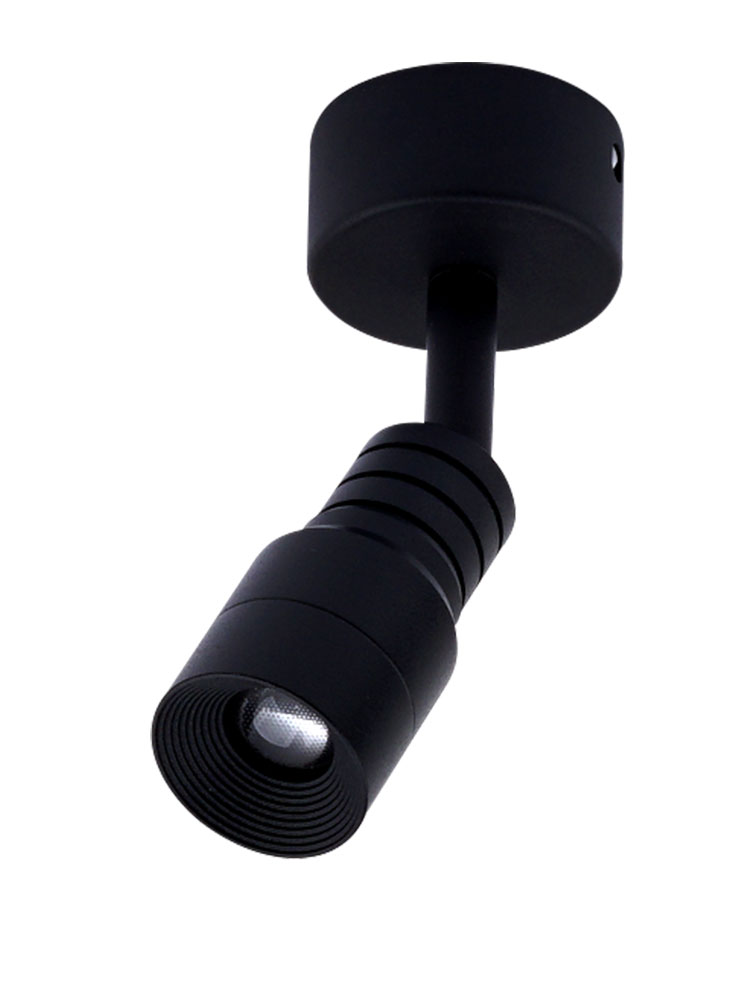 黑色一束光led明装聚光小射灯W5W7W调焦变焦光圈氛围餐厅会所
