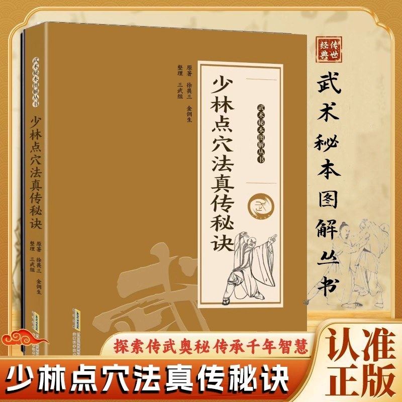 【抖音同款】少林点穴法真传秘诀 正版点打解一穴 擒拿格斗防身保卫武术书籍探索传武奥秘传承千年智慧图解易