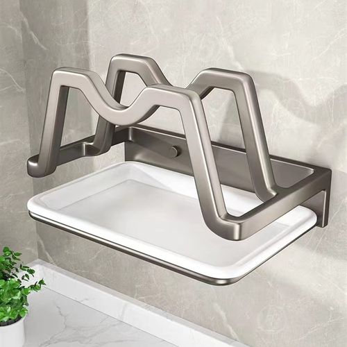 免打孔厨房锅盖架壁挂式带沥水盘菜D板砧板家用厨具用品收纳置物