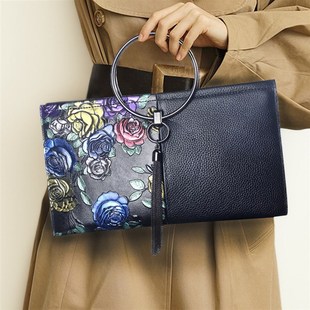 高级感大容量f女士真皮女包手拿包2025新款 旗袍气质手包手提包小