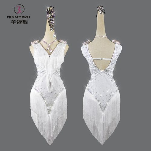 2021新款拉丁舞比赛服冬舞蹈演B出服成年女儿童订制高级专业艺考