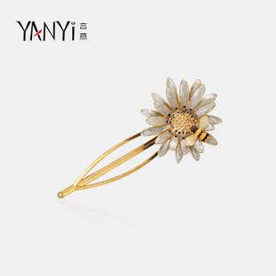 精致边夹女侧边高级感刘海发夹超仙甜美花朵碎发夹子后脑勺头饰