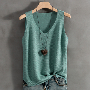 无袖 打底衫 薄上 胖mm夏外穿针织吊带背心女内J搭宽松大码 2023新款