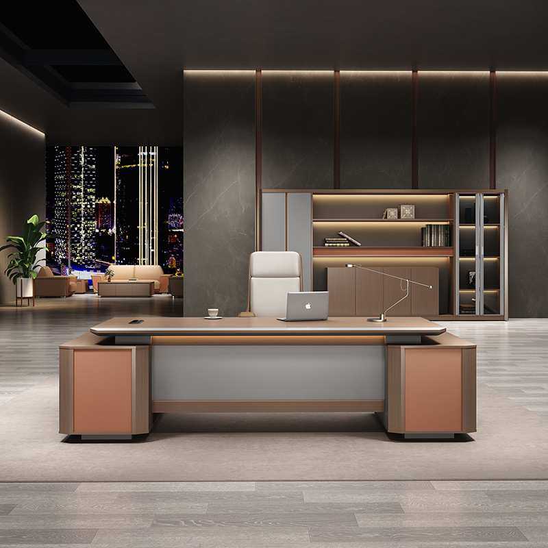 简约现代烤漆主管办公桌大气老板班台办公室家具办公桌总经理桌