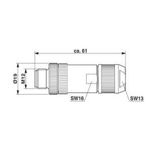 SACC M12MSD 1554513 菲尼克斯总线系统连接器原装
