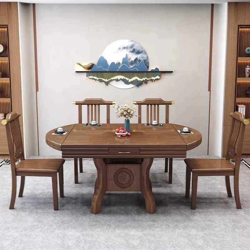 吃饭新中式两用可伸缩折叠家用正方形桌八仙桌餐桌椅组合实木圆桌,鲜花速递/花卉仿真/绿植园艺,割草机/草坪机,淘宝优惠券,粉丝福利购,淘宝优惠卷