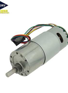 ZGB37-555B直流减速电机霍尔编码器12V24V低噪音大扭力可调速马达