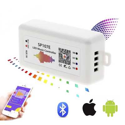 SP107E蓝牙幻彩音乐控制器 LED蓝牙音乐幻彩灯带智能调光控制器