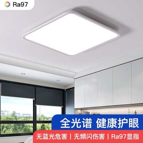 客厅灯2024新款吸顶灯led长方形大厅灯简约风格卧室灯圆形大灯 具