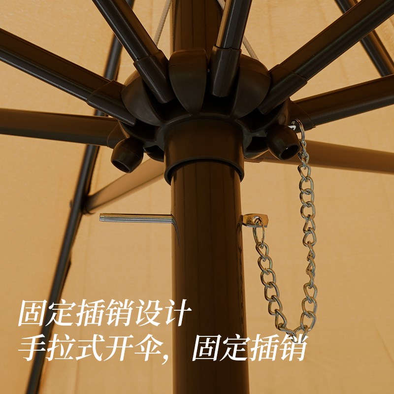 中柱伞户外遮阳伞桌椅带伞庭院伞室外别墅露天商用沙滩太阳伞摆摊