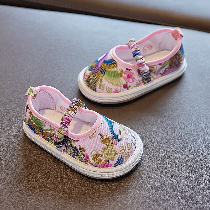 儿童手工千层底布鞋软底学步鞋女宝宝1-3岁2婴儿鞋子公主老北京春