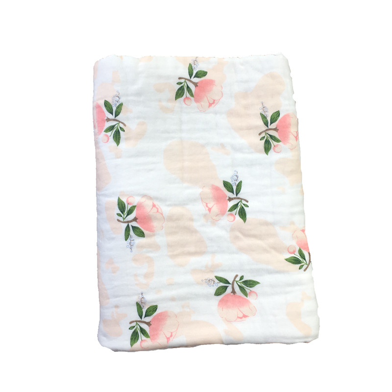 随赠方巾婴儿纱布浴巾6层高密水洗方形110*110长形70*140无荧光剂