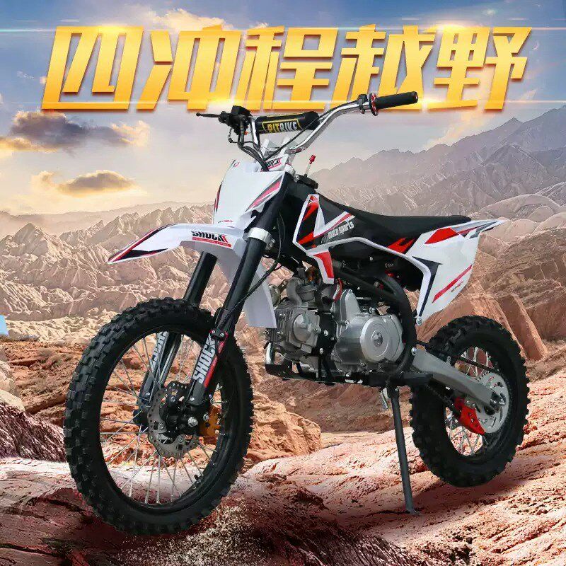 新款机车儿童125CC中型迷你机车小越野纯汽油燃油成人越野车