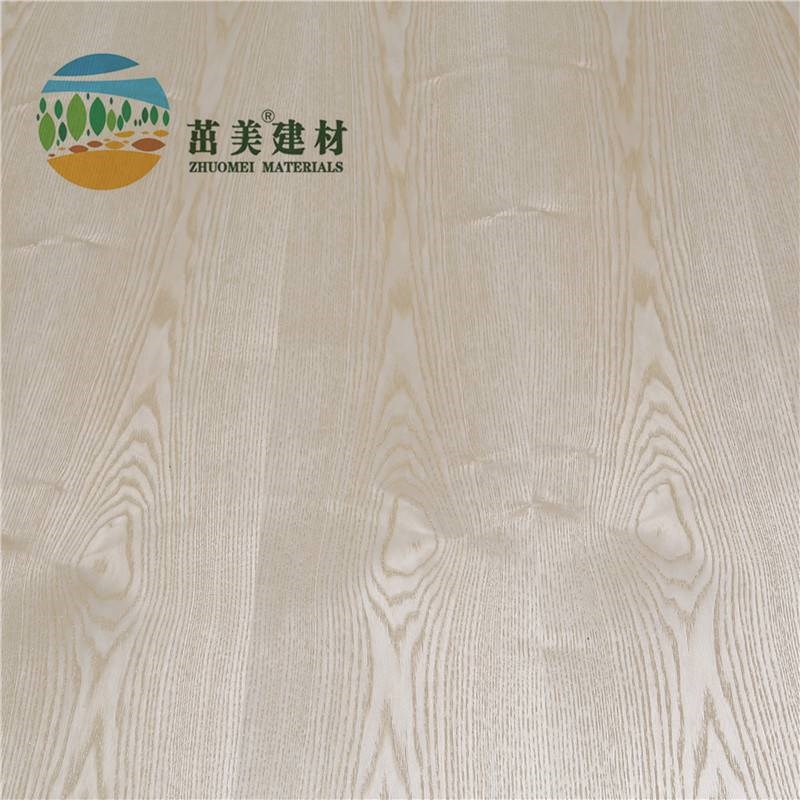 免漆木饰面板白栓天然木皮仿科定板装饰板白蜡木护墙板贴面板KD板