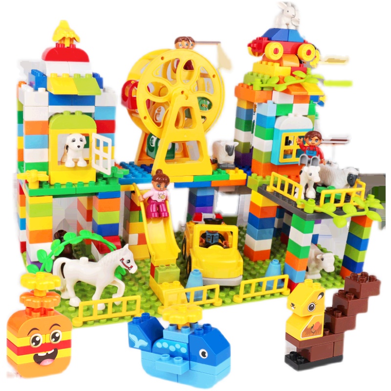 儿童大颗粒积木拼装男孩女孩6多功能大号益智拼插2岁宝宝塑料玩具