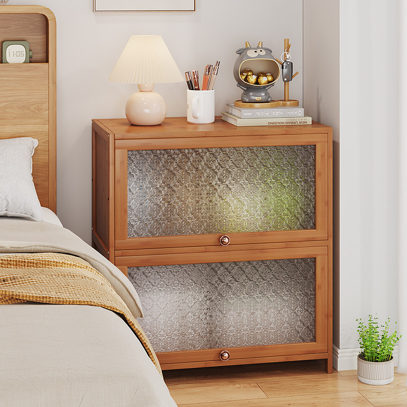 实木床头书柜客厅靠墙防尘展示柜夹缝楼梯下储物柜带玻璃门收纳柜,住宅家具,单个书柜,淘宝优惠券,粉丝福利购,淘宝优惠卷