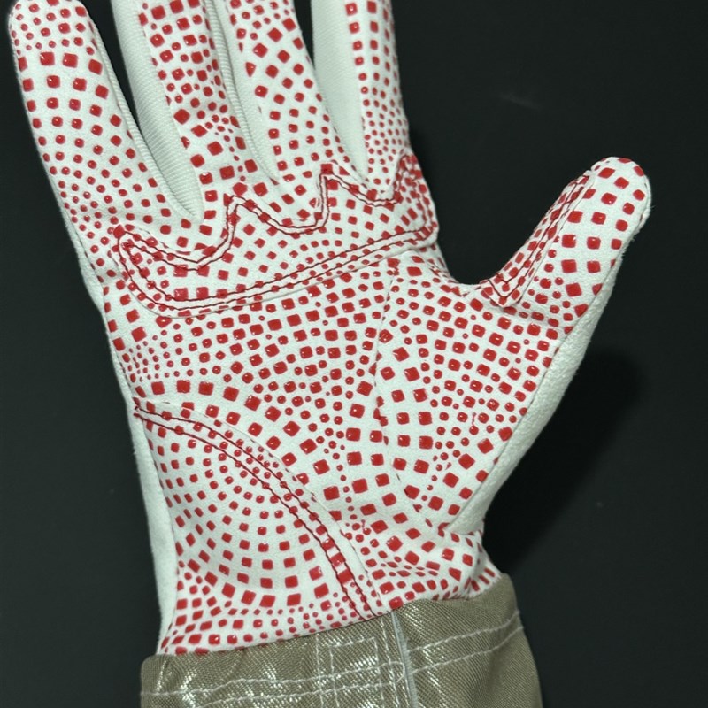 可洗颗粒红色佩剑手套可水洗抗氧化不易变绿比赛佩剑手套