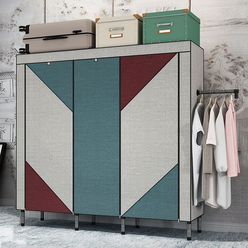 简易布衣柜家用卧室布艺收纳挂衣架宿舍寝室防尘防窥储物衣橱柜子