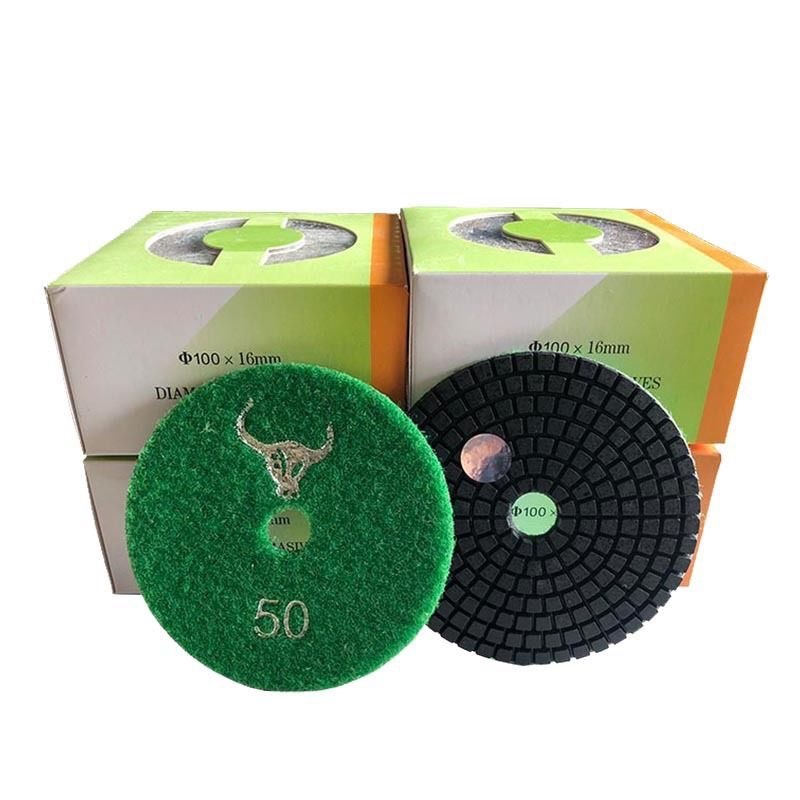 牛头水磨片石材抛光磨片大理石瓷砖岩板水泥磨边打磨片四寸水磨碟