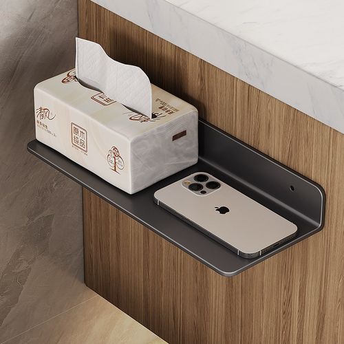 化妆室纸巾盒免打孔壁挂式厕所抽取式卫生纸架浴室洗手间手机纸巾