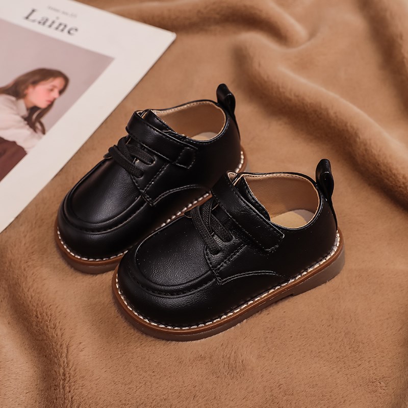 新款1-3岁男女宝宝学步鞋春秋软底婴儿鞋英伦男童小皮鞋单鞋透气