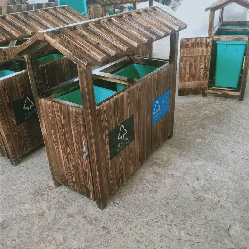 室外垃圾桶,钢木垃圾桶,果皮箱,重庆垃圾桶,公园垃圾桶