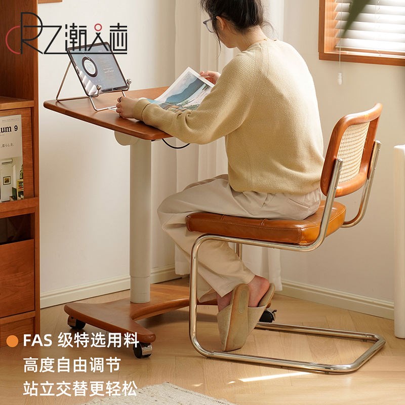 简约现代可移动办公升降桌家用卧室床边桌学习电脑桌可折叠书桌
