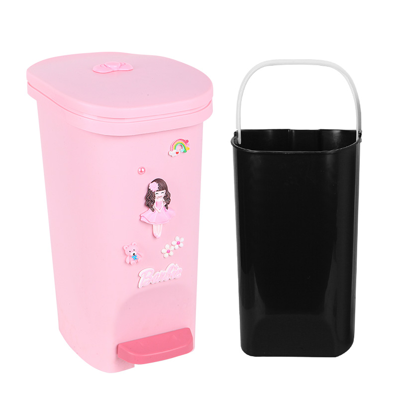 垃圾桶可爱少女心卧室踩脚带盖卡通大号脚踩家用脚踏式客厅卫生间