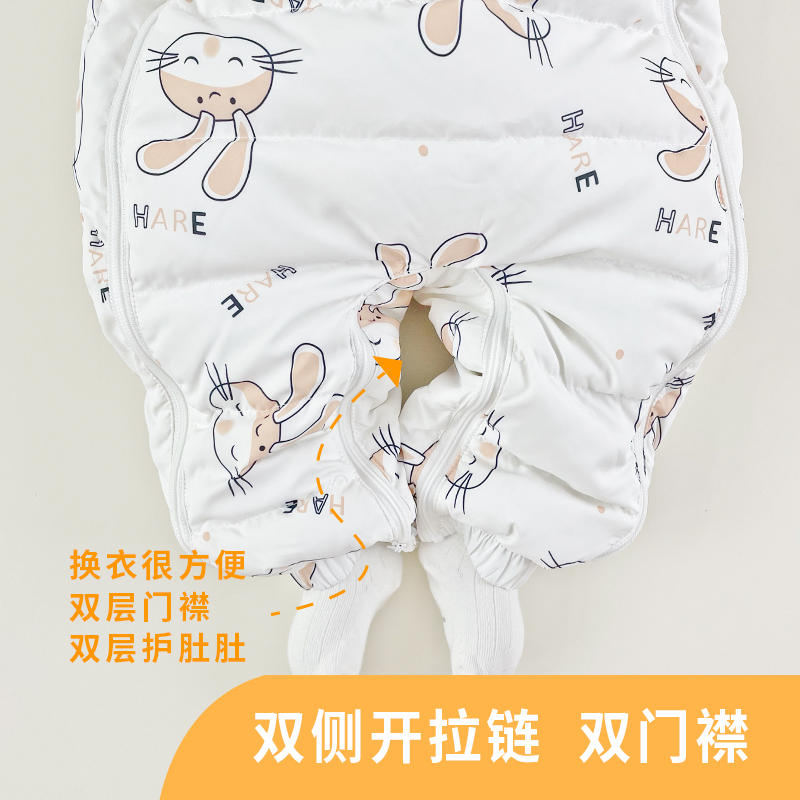 婴儿连身羽绒服新生儿抱服男宝宝外出抱衣女冬季加厚爬服哈衣冬装