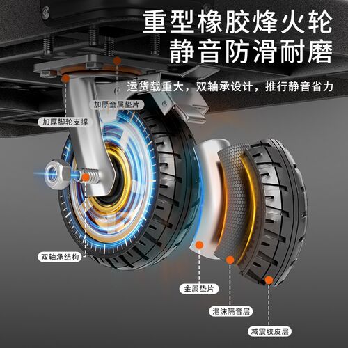 钢板小推车可折叠轻便搬运拉货平板手推车家用取快递便携手拉拖车
