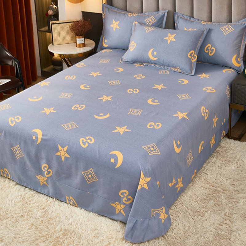 全棉床单单件100纯棉加厚磨毛双人床上1.8米垫单1.5m被单三件套2m