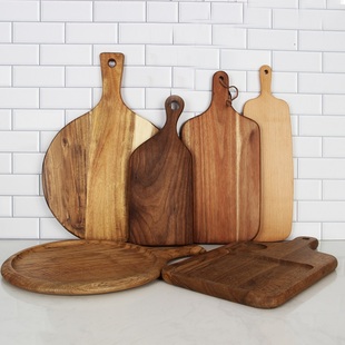 实木面包板托盘拍摄影道具样板房间展厅家私台面菜板酒店民宿砧板