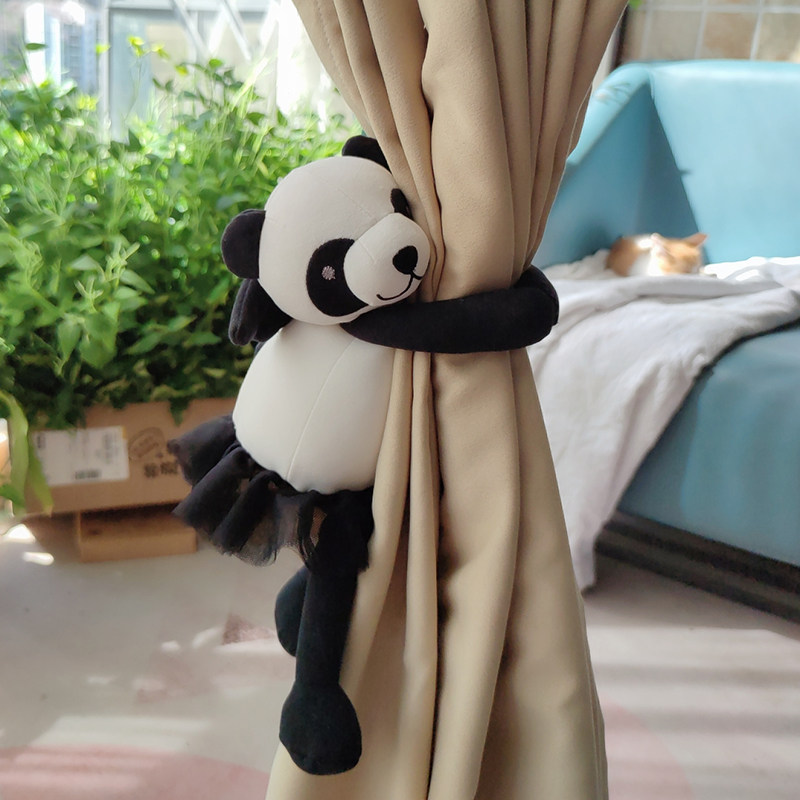 天使的翅膀卡通网红窗帘扣磁吸毛绒玩具绳子绑带挂钩固定器束带