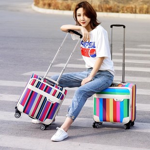 拉杆箱18寸女空姐登机箱男商务皮箱小行李箱潮流手提密码 箱万向轮