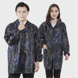 防水成人雨衣时尚款外穿男女罩衣围裙防油春夏厨房工作服干活新款
