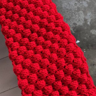 草莓泡泡围巾手工编DIY情人棉毛线 送男朋友礼物 成品不退不换