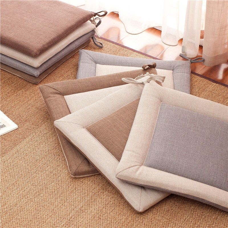 亚麻坐垫中式椅垫简约冬季餐椅子垫榻榻米可拆洗家用布艺透气加厚,居家布艺,椅垫,淘宝优惠券,粉丝福利购,淘宝优惠卷