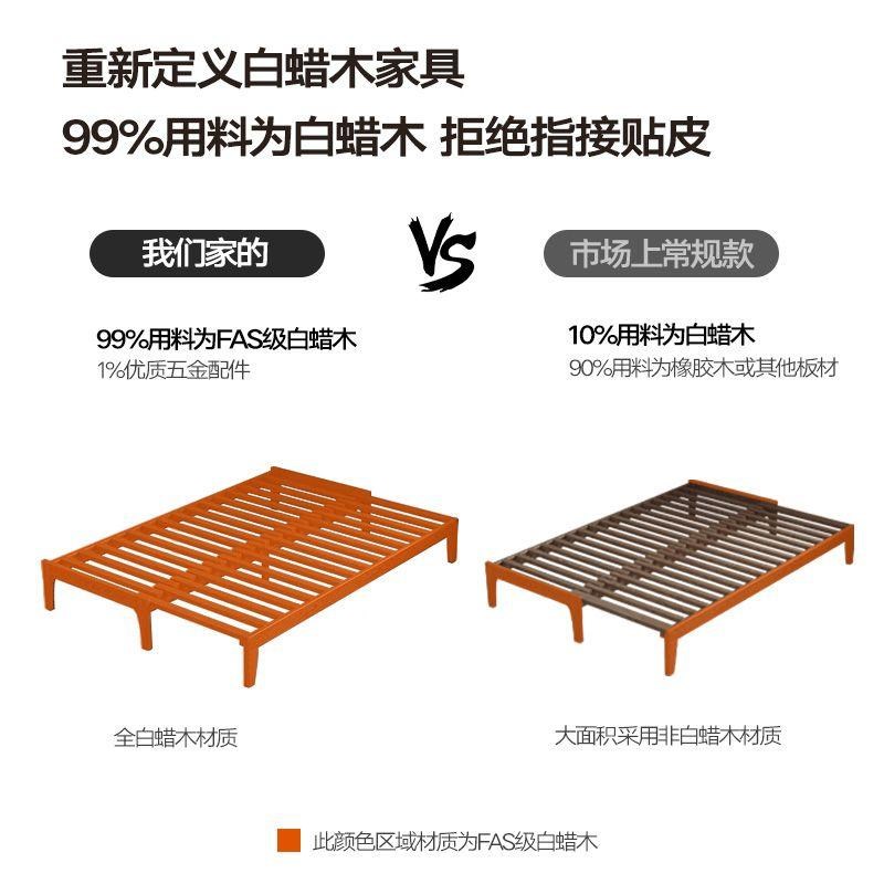 实木床可伸缩单人床无床头床架小户型一米宽80公分90cm抽拉沙发床
