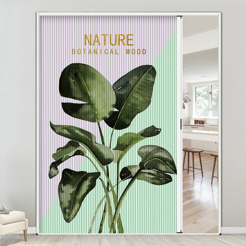 御霄低轨折叠空调隔断门帘家用免打孔客厅阳台厨房保温帘替代pvc