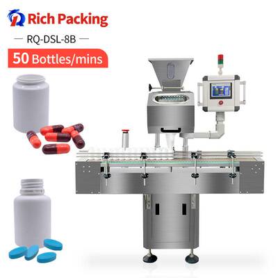 電子數粒裝瓶機50pcs/h capsule counting and filling machine