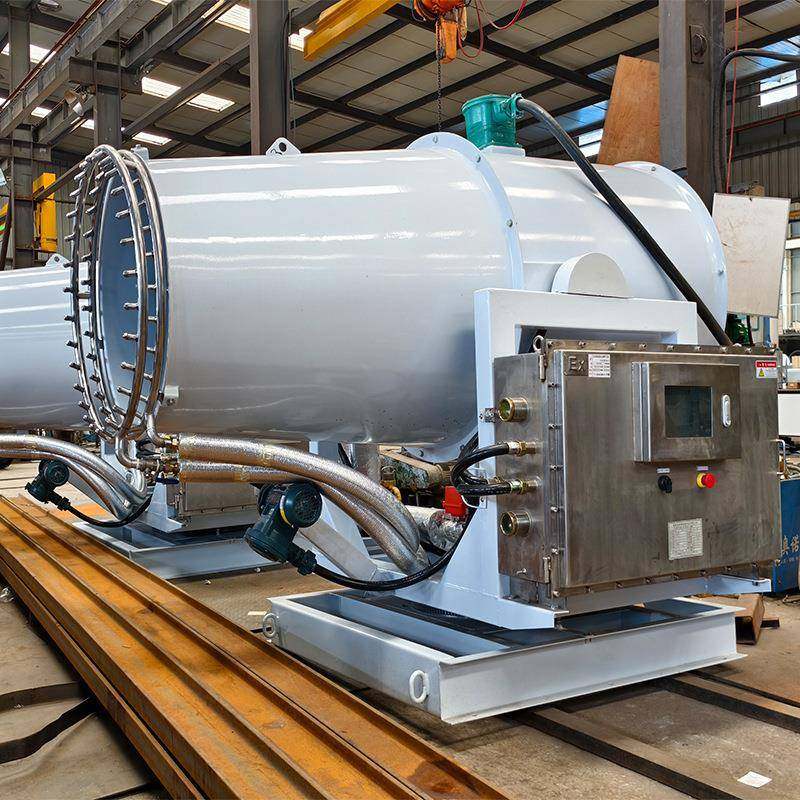 PLC远程控制除尘雾炮机厂家60米煤场园林打药除尘射雾器