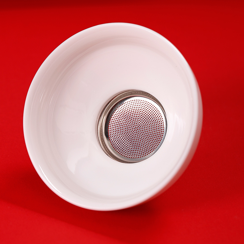 德化羊脂玉白瓷过滤茶漏公道杯分茶器均茶杯创意茶隔功夫茶具配件