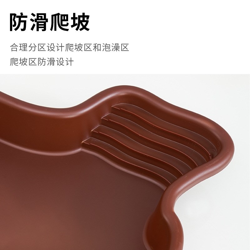 家用乌龟超大泡澡盆塑胶鱼缸造景摆件陆龟半水龟爬虫宠物饲养水盆