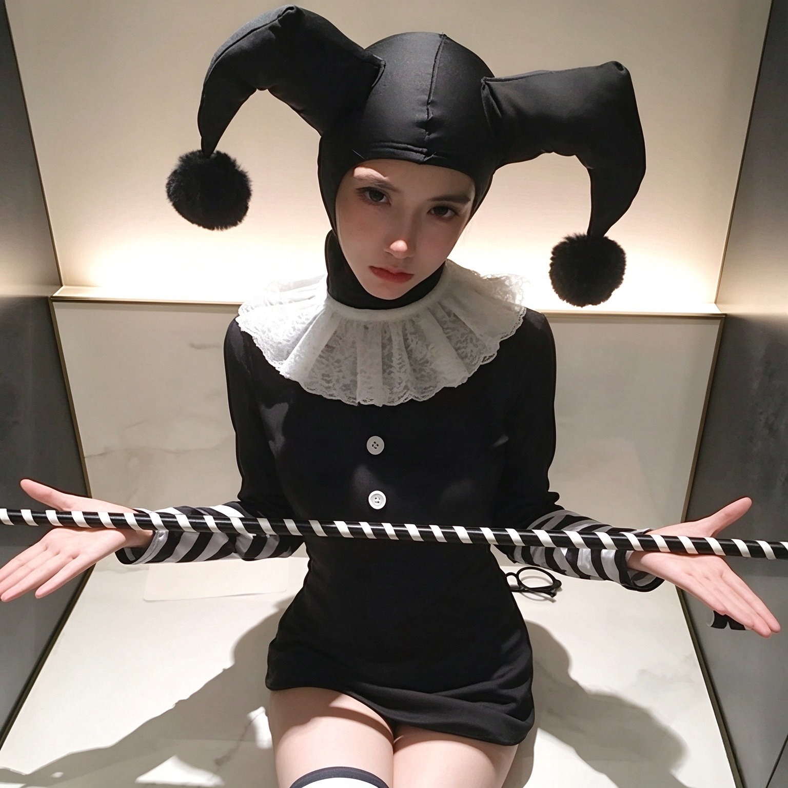 万圣节小丑造型穿搭配饰！小丑帽鬼节扮演道具cos服搞怪狂欢派对
