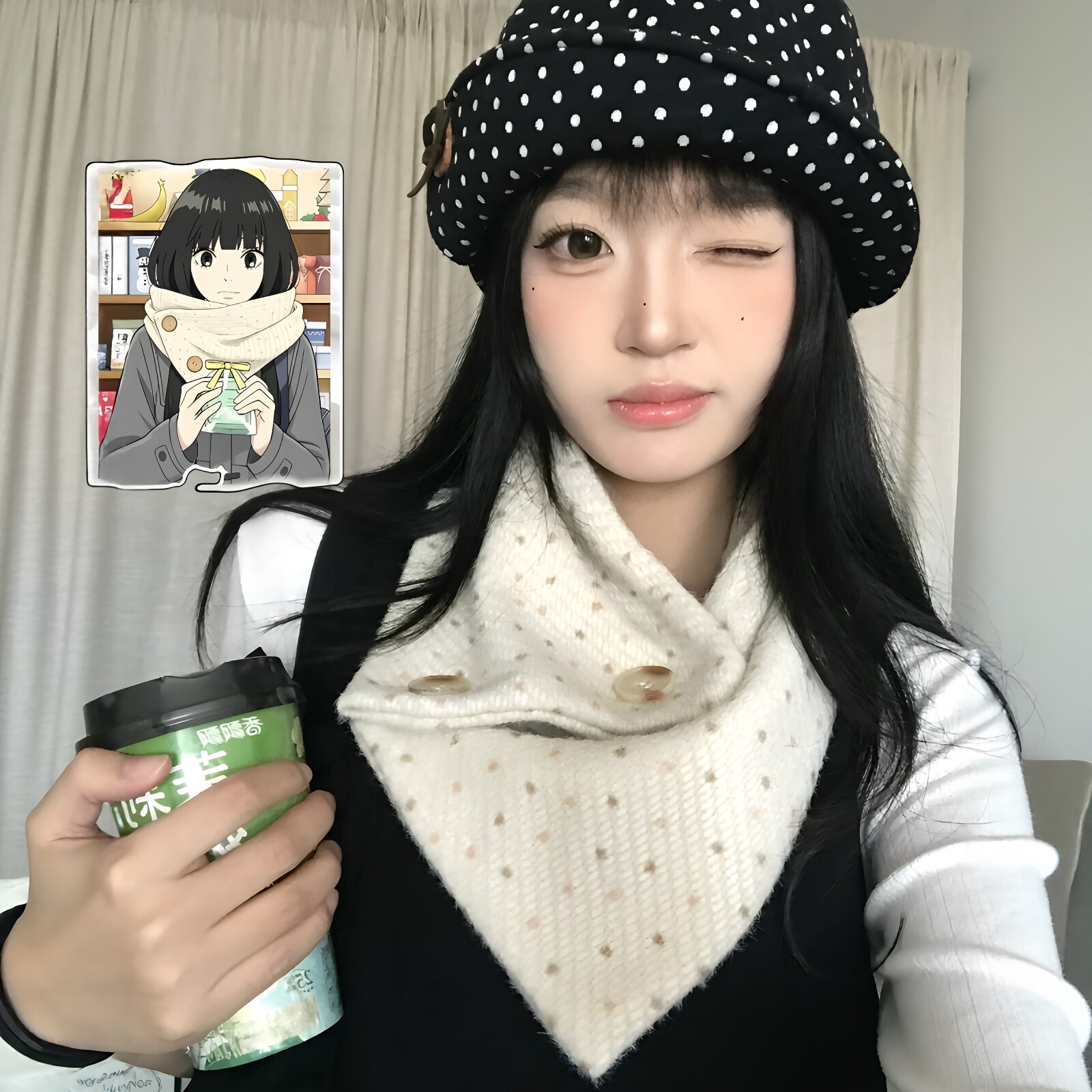 古早奈奈风围脖日系少女漫穿搭图片
